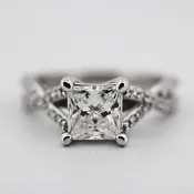 14K White Gold Diamond Engagement Ring 2.04ctw