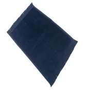 11x18 - NAVY Fingertip Towels with FRINGED ENDS