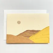 Landscape Collage Card - Yellow Mountains, Gold Moon — MIDNIGHT KIN