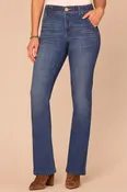 "Ab"solution® Embroidered Pocket Itty Bitty Boot Jeans