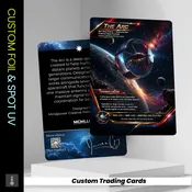 Custom Foil Trading Cards with Spot UV and Silk Lamination