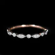14K White Gold 0.17 Carat Diamond Band