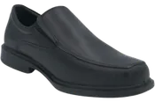 Benelaccio Boys' Leather Moc Toe Slip-On Dress Shoes - Black
