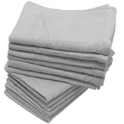 (12 Pack)  15x18 - Silver Gray Towel Terry Velour 100% Cotton