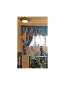 Royal Blue and Gold embroidered custom made draperies