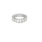 Diamond Emerald-Cut Full Eternity Ring 12ct | Platinum