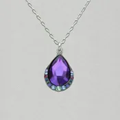Firefly Carmel Simple Drop Wide Pendant - Purple