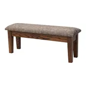 48" Oak Wood Upholstered Shaker Heavy Leg Bench | ASB