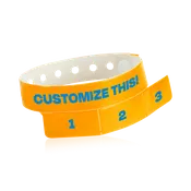 Custom Cash Tag - 3 Tab Vinyl Wristbands