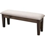 48" Maple Wood Upholstered Shaker Heavy Leg Bench | GS
