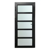 Alexues Aluminum 5 Lite Single Entry Door with Clear Glass