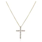 0.33ct Total Weight Diamond Cross Pendant