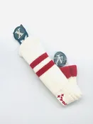 2 Stripe Skinny Stick Hybrid Cover - White w/ Red Stripes