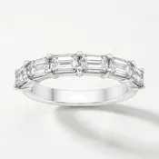 2.00ctw Emerald Cut Lab Grown East West Band