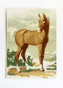VINTAGE PAINT-BY-NUMBER HORSE, UNFINISHED — Mate Gallery