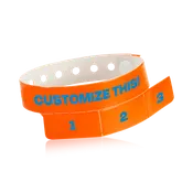 Custom 3-Tab Tear-Off Vinyl Wristbands