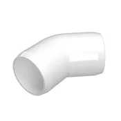 1-1/2 in. 45 Degree PVC Elbow Fitting, Furniture Grade - White