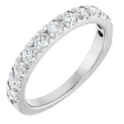 14K Gold 0.75 CTW French-Set Lab-Grown Diamond Wedding Band