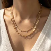 Allessa Gold Dipped Layered Mixed Chain Necklace (2 Colors!)