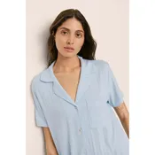 Eberjey Gisele Ribbed Shorty PJ Set - Nantucket Breeze