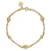 14K Yellow Gold Beaded Bracelet Bujukan Collection