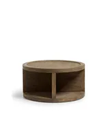 Abaneri Round Rattan & Wood Coffee Table - Natural