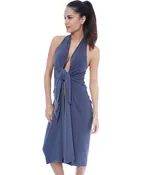 7-In-1 Wrapit Grey Long Beach Dress Cover Up
