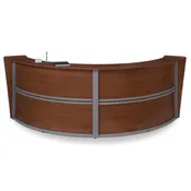 Curved Cherry Reception Desk