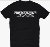 Checkered Records Spinning Since 1987 Double Sided Record Store T-Shirt