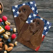 American Cocker Spaniel Americana Kitchen Textiles Set