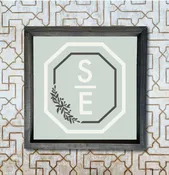 5574 Octagon Wreath Monogram