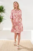 1/2 Sleeve Button Front Dress