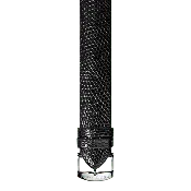 Black Calf Lizard Print Strap - Model 1-CZB