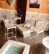 Prehistoric Seashell and Sea Glass Terrazzo Chair Set