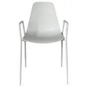 Contemporary Stackable Plastic Chair (White)