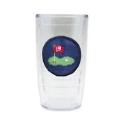 19th Hole Needlepoint Tervis Tumbler, Classic Navy