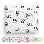 10x13 Thank You Panda Cute Animal Print Poly Mailers 100 Pack