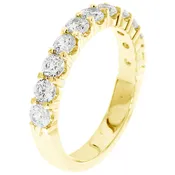 14K Yellow Gold Eleven Stone Wedding Band