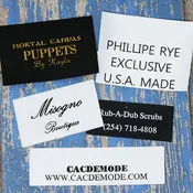 3/4" Custom Satin Text Labels