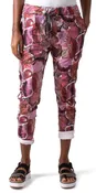 Decorated Circle Tie Waist Faux Suede Pants