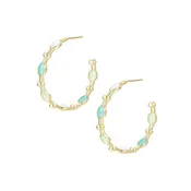 Solaris Hoop Earrings in Aqua/Mint - Natalie Wood