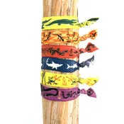 6 Pack Wild Creatures Print Hair Ties