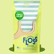 🦷 Biodegradable Floss Picks – Mint | PFAS-Free | 50-Count Solo Bag 🌿$5.99