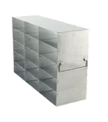 Stainless Steel Laboratory Freezer Rack for 2 Inch Cryo Boxes - Three Boxes Deep By Five Boxes High, 15 Boxes, 1/ EA