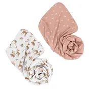 2PK Jersey Swaddle - Sophia Garden