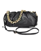 Black Rectangle Chain Clutch — Bagz & Bling