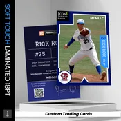 Soft Touch Laminated Custom Trading Cards