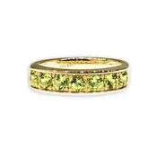 14K yellow gold Large Round Stacker band with peridot by Jane Taylor Jewelry — jane taylor jewelry