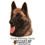 Belgian Malinois Head Decal | Left Facing