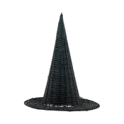 18" Natural Rattan Witch Hat